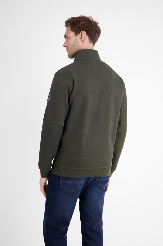 SWEATJACK VAN ZACHTE GESTRUCTUREERDE KWALITEIT2584503 661 NORDIC OLIVE